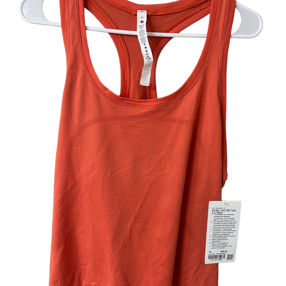 NWT Lululemon Swiftly RB Tank 2.0 Race Sz 16 WMCO Sold out online